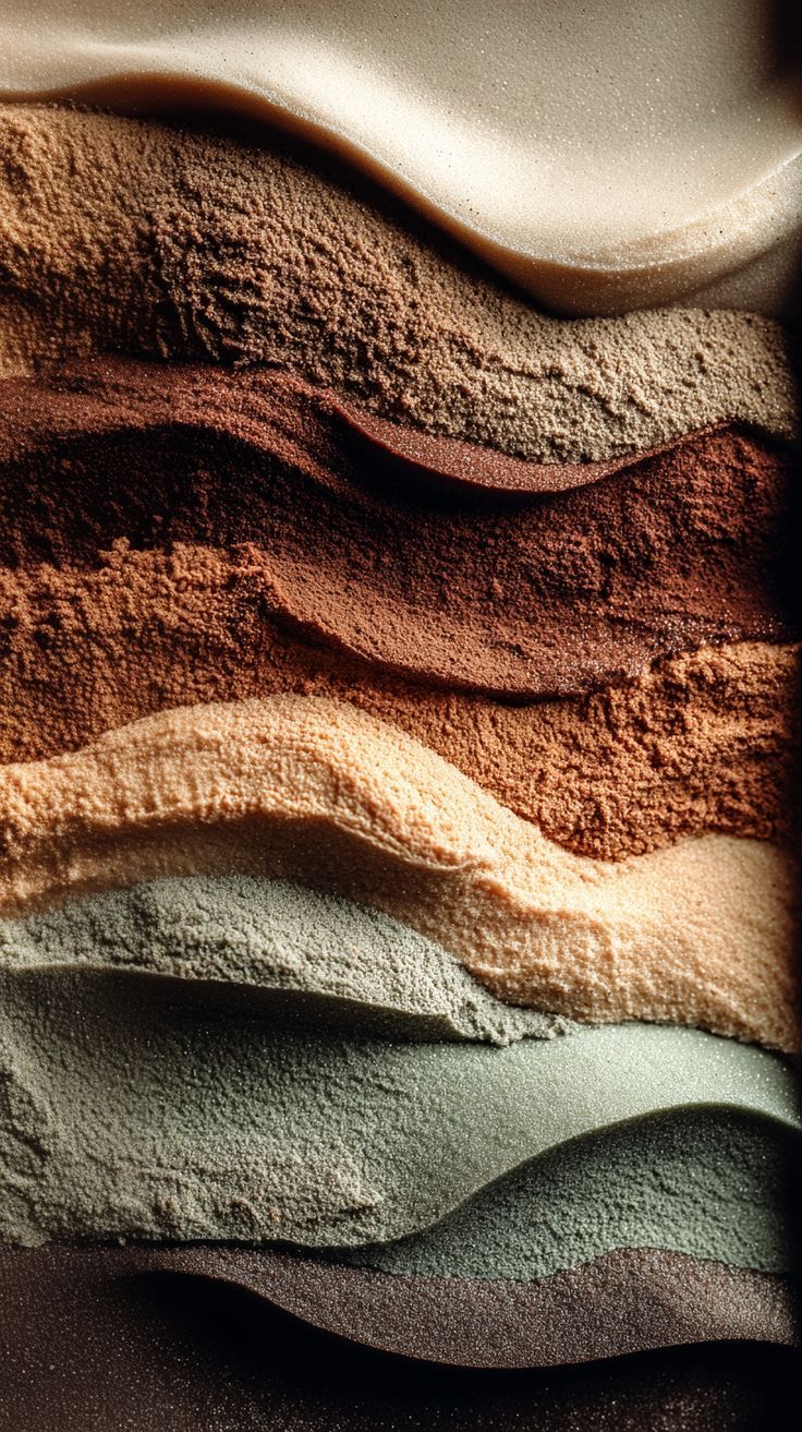 Capas de materiales minerales